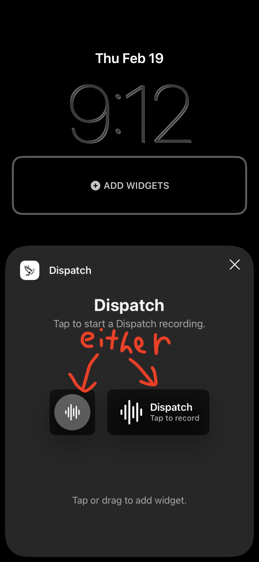 Choose the waveform widget